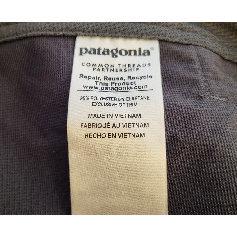 Patagonia Gray Technical Hiking Pants Straight Leg Adjustable Hem Mens 32 - Picture 7 of 12